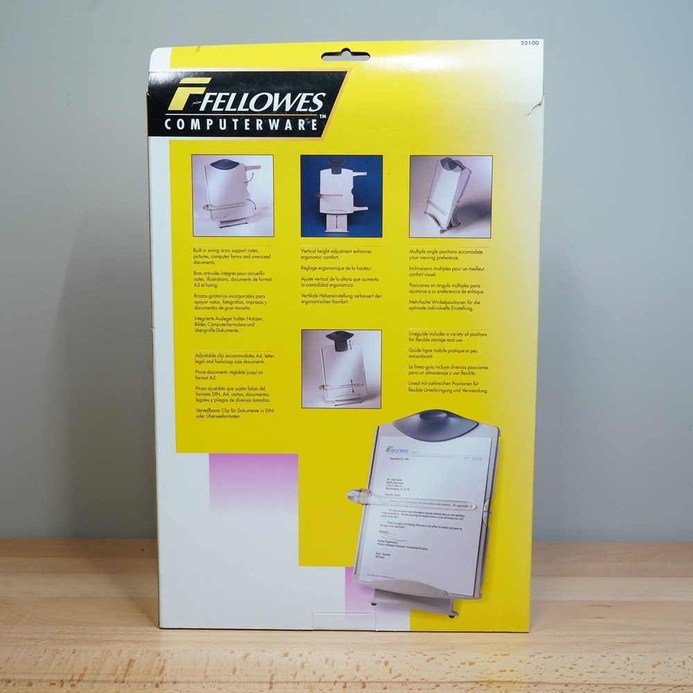 Fellowes 22100 Premium Copyholder Ergonomically Designed New In‎ Box - Picture 6 of 8